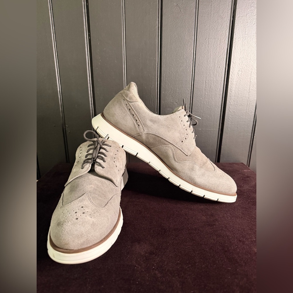 Charles Tyrwhitt Men's Gray Suede Oxford Shoes